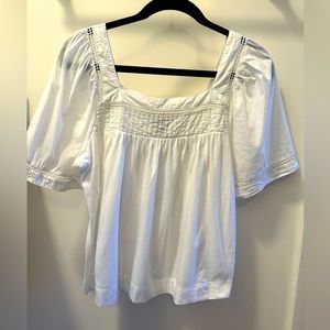 Banana Republic white flowy top